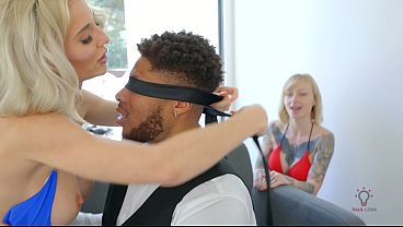 Tie Blindfold Prank Turns Into Wild BBC Threesome